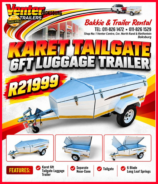 KARET TAILGATE 6FT LUGGAGE TRAILER